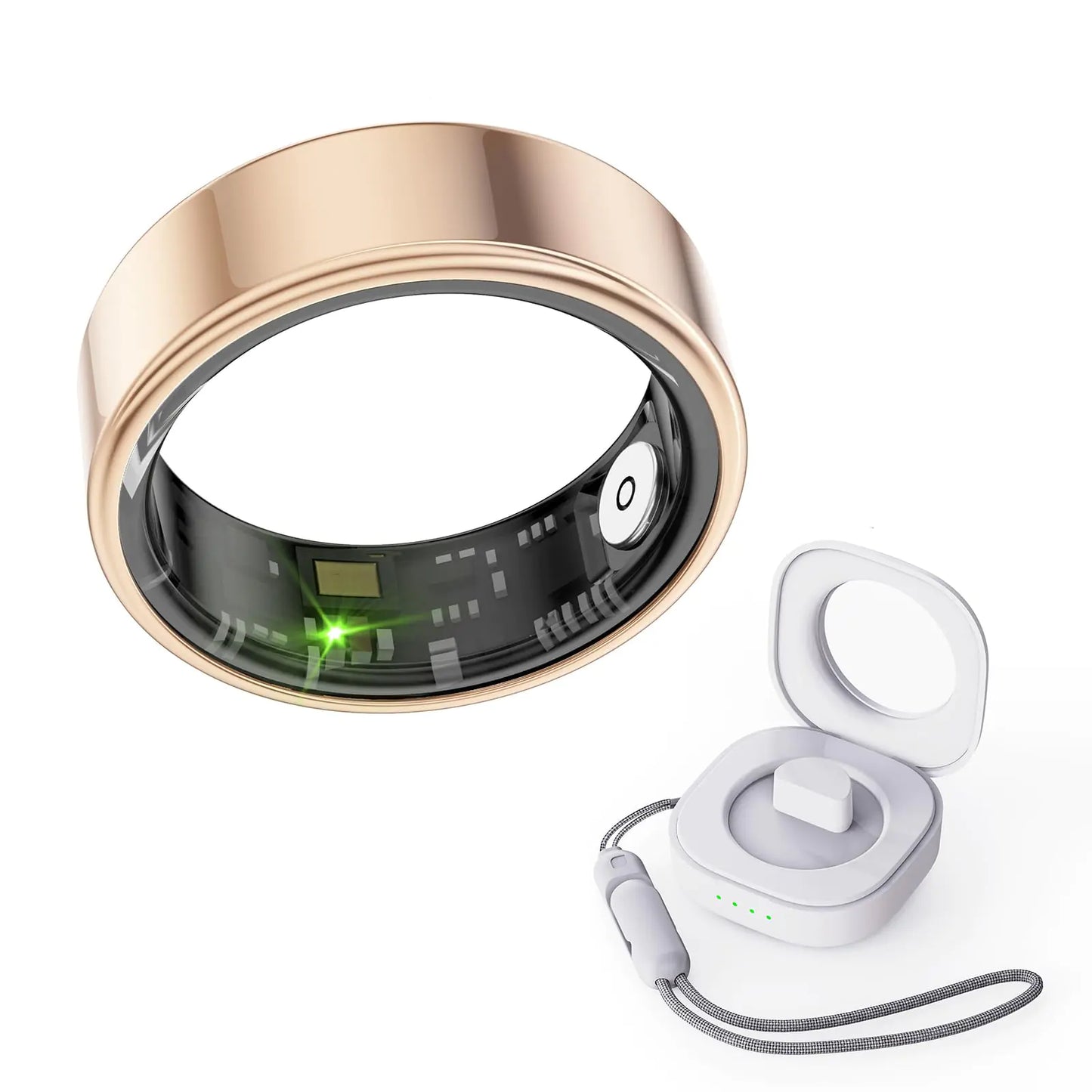 Gold Sleep & Health Smart Ring