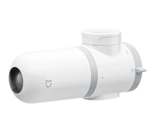 White security camera with a brand logo on a white background