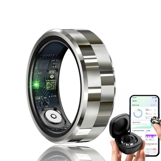 Smart Ring for Men Women Sleep Tracking Wearable Heart Rate Fitness Tracker Step Blood Oxygen Blood Pressure TrackerCalorie Tracking Shake to Take Photos (Sliver #11)