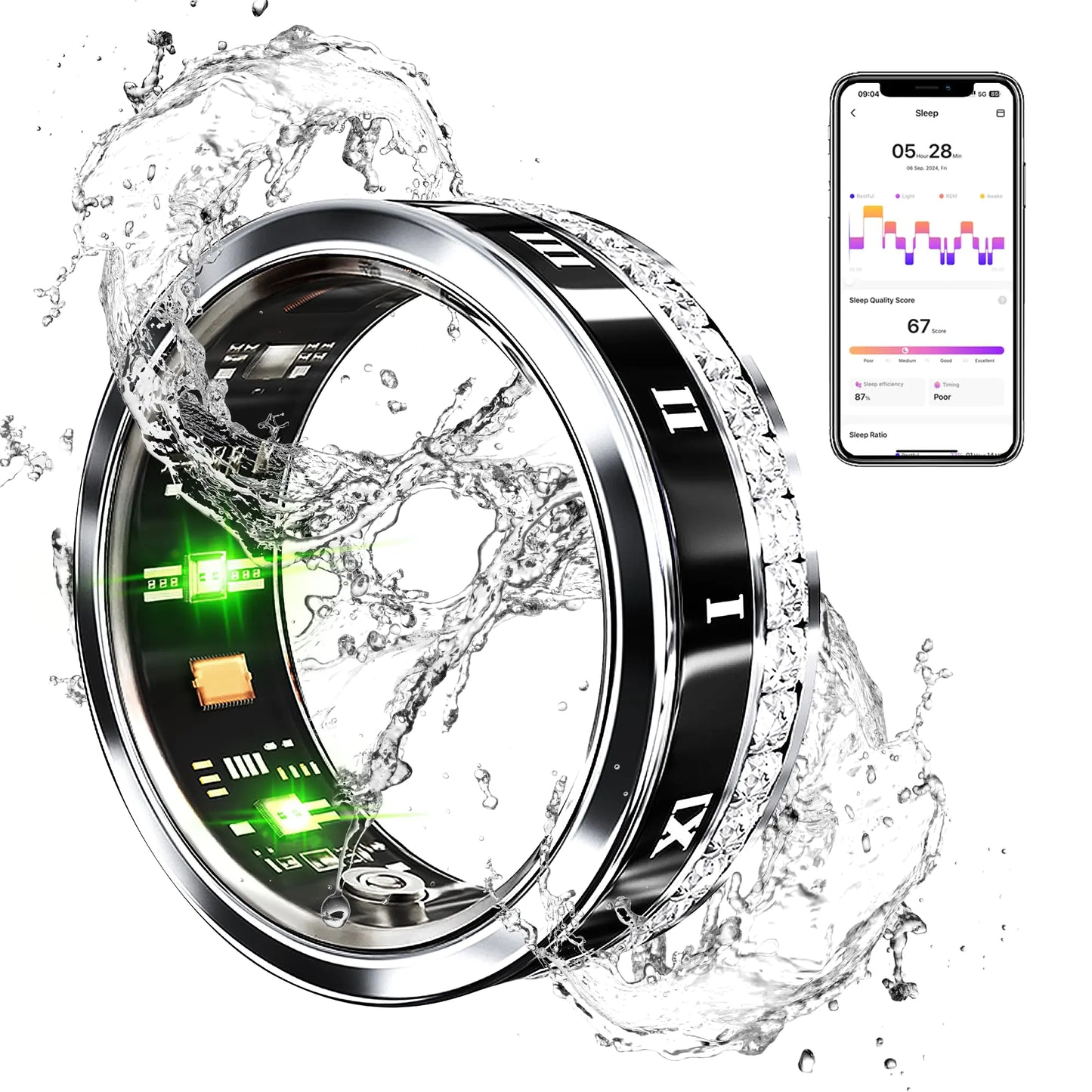 Diamond Smart Ring - Wellness & Fitness Tracker